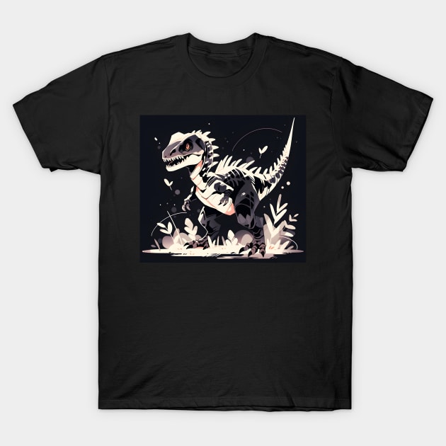 Rex skeleton dinosaur T-Shirt by HydraDreams